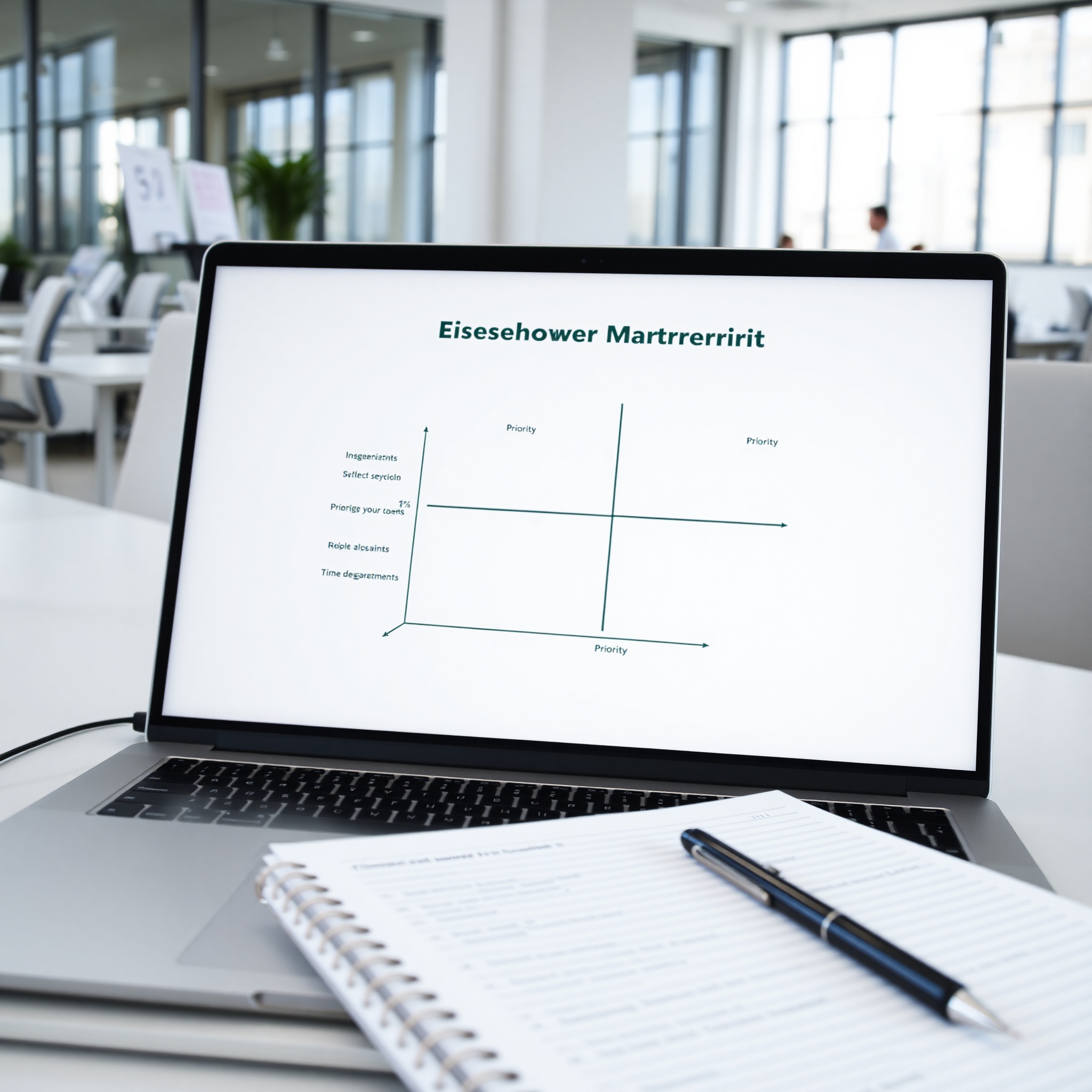 Eisenhower matrix showing priority quadrants for effective task prioritization